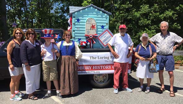 The Sudbury Historical Society float and members, July 4th, 2016