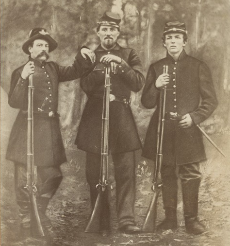 Carte de visite of Henry S. Battles, George T. Smith and John H. Moore