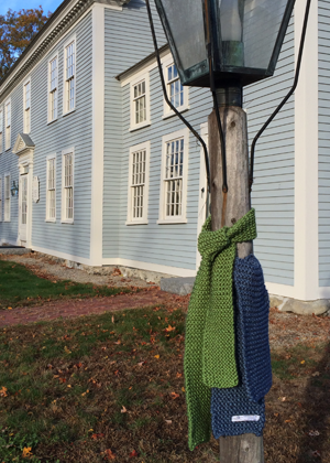 Scarves were hung at the Loring Parsonage and around the town